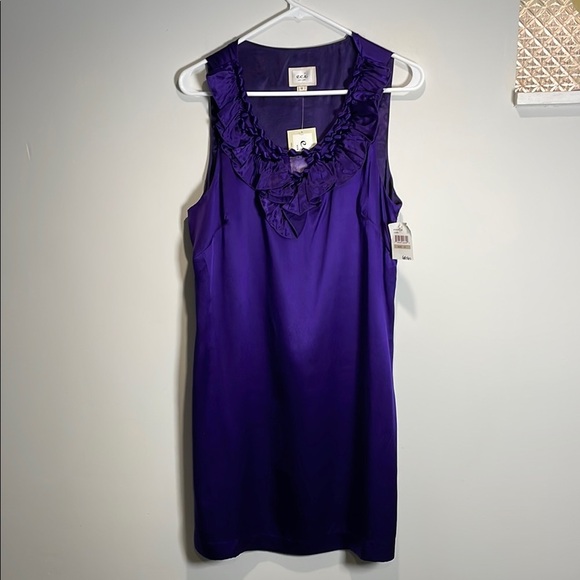 ECI Purple Ruffle Mini Dress - Picture 1 of 8
